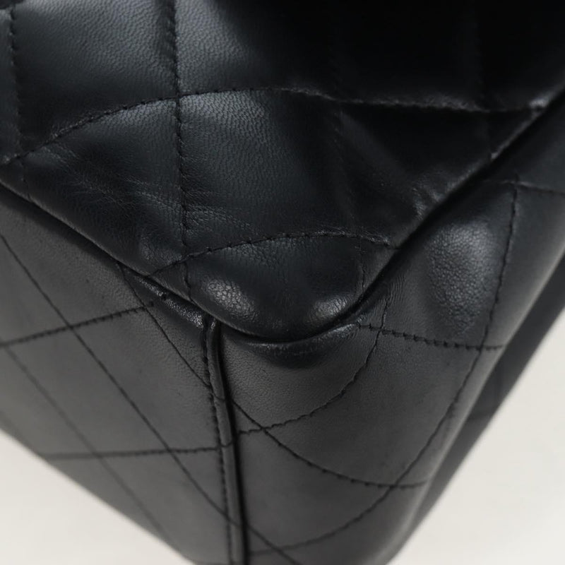 Chanel Classic Timeless Double Flap Quilted Caviar Black Leather Bag