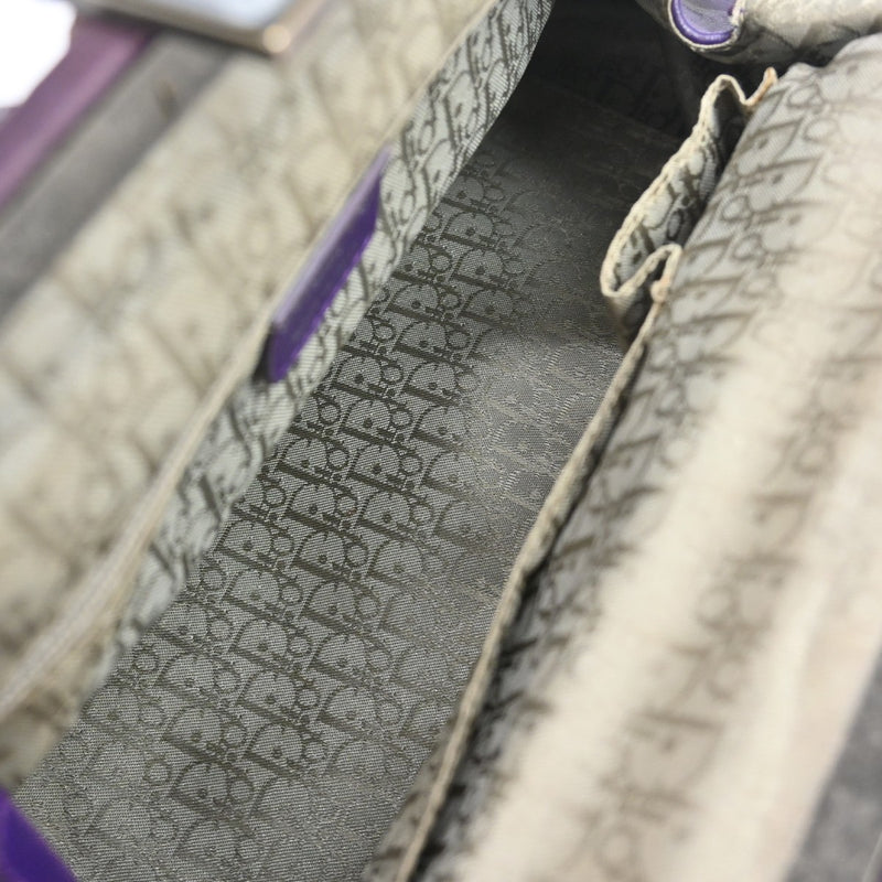 Christian Dior Plisse Frame Pleated Leather Purple Bag