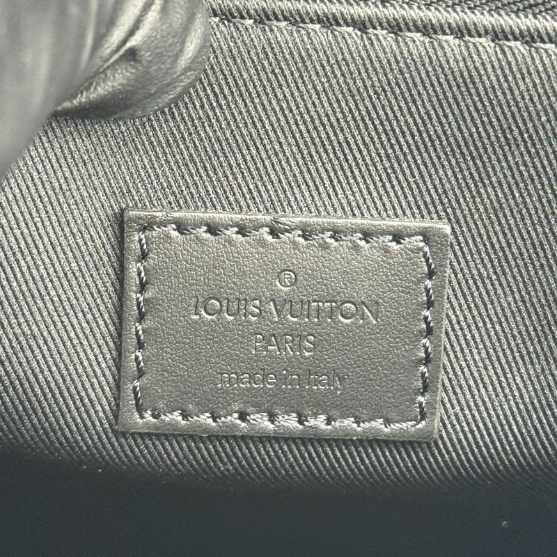 Louis Vuitton Sac Plat Zipper Monogram Eclipse Canvas Black Bag