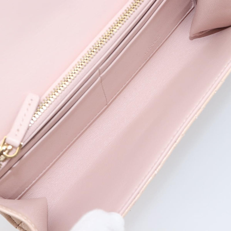 Versace Greca Goddess Convertible Clutch Leather Pink