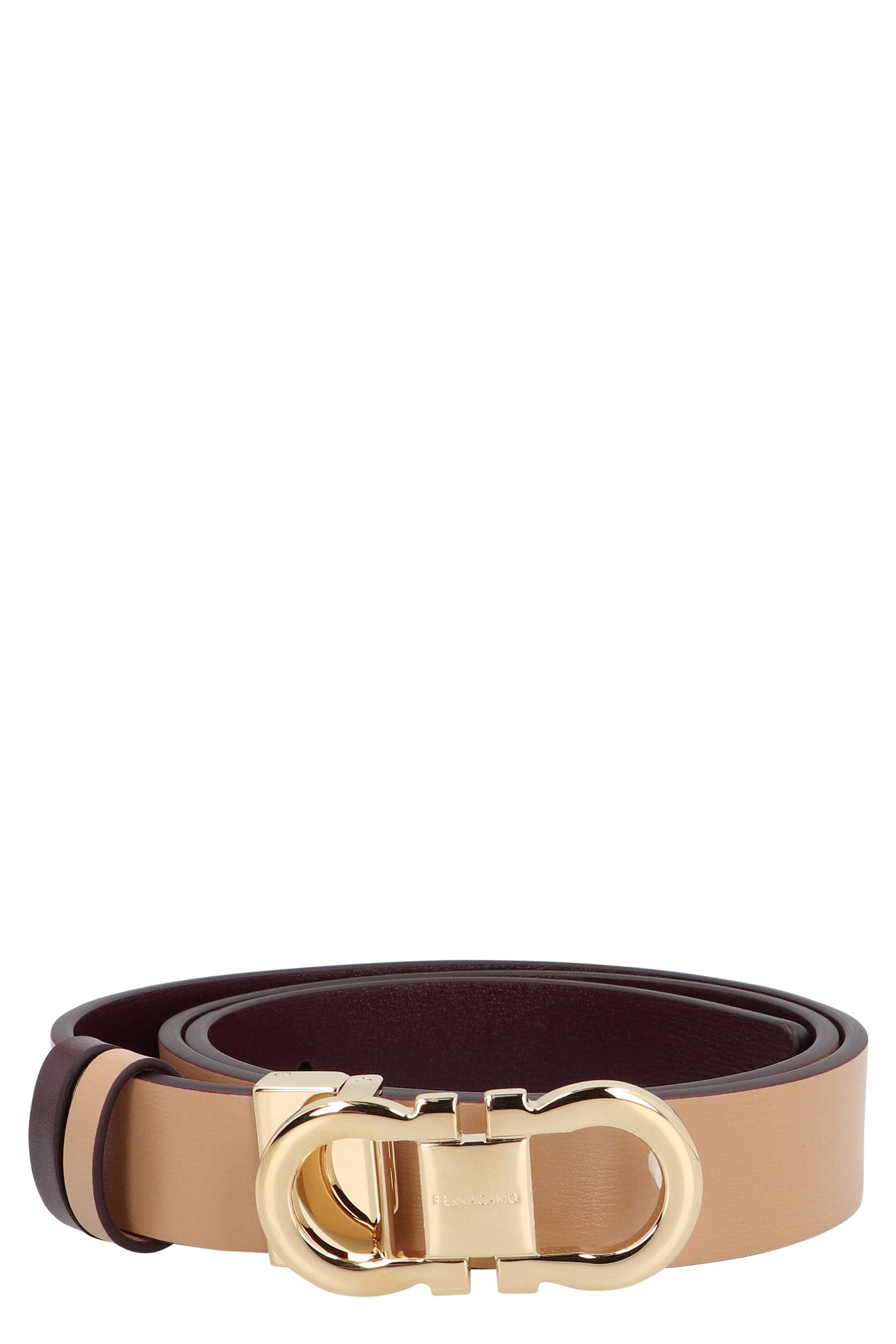 Ferragamo Gancini Belt — Brown Calf