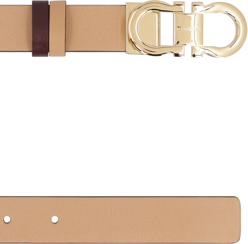 Ferragamo Gancini Belt — Brown Calf
