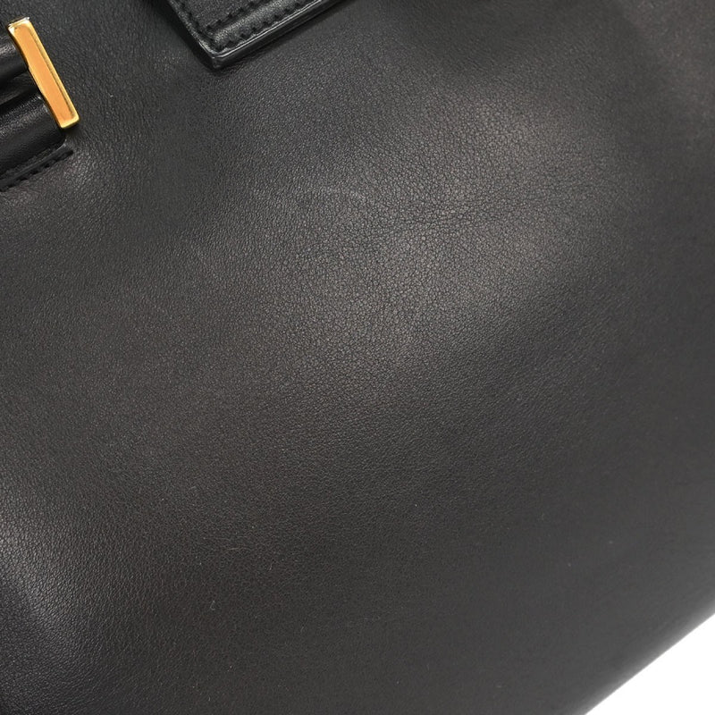 Saint Laurent Monogram Cabas Leather Black Calfskin Bag