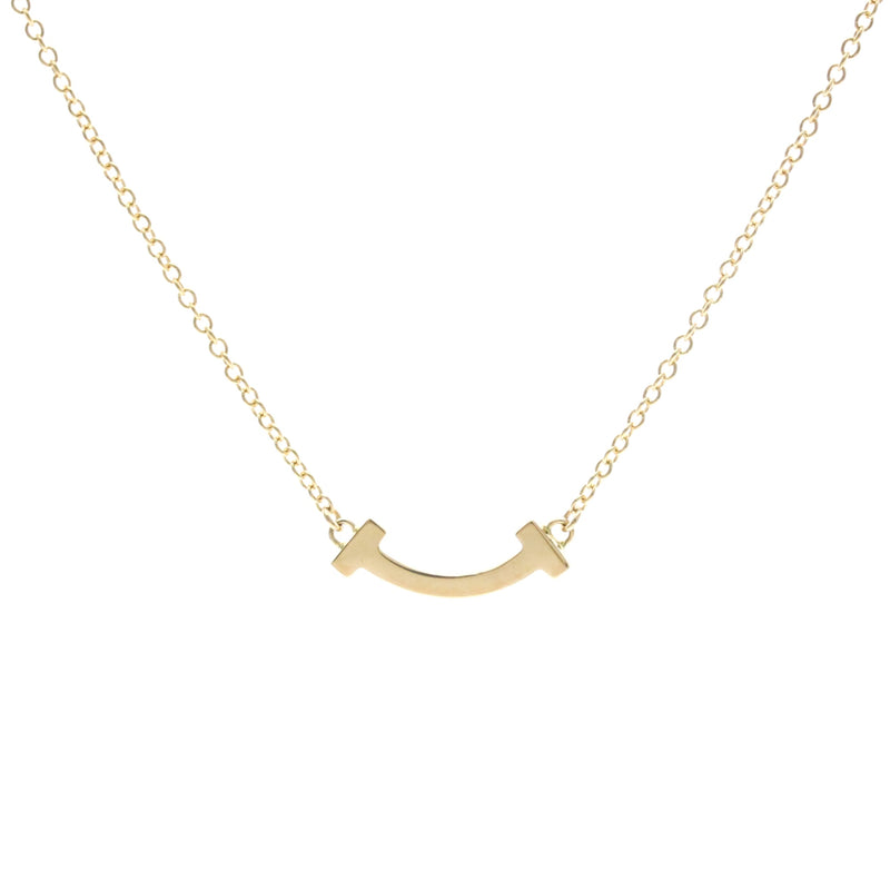 Tiffany & Co. T Smile Pendant 18k Rose Gold Pink_gold Bijoux