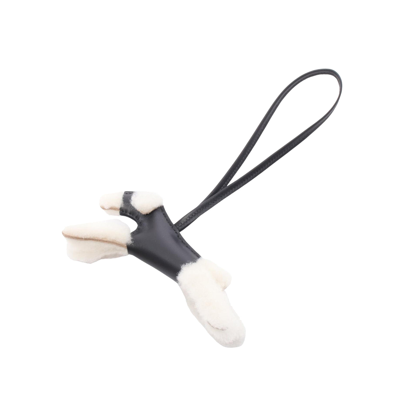 Milo Lambskin and Wool Budy Bag Charm - Image 1