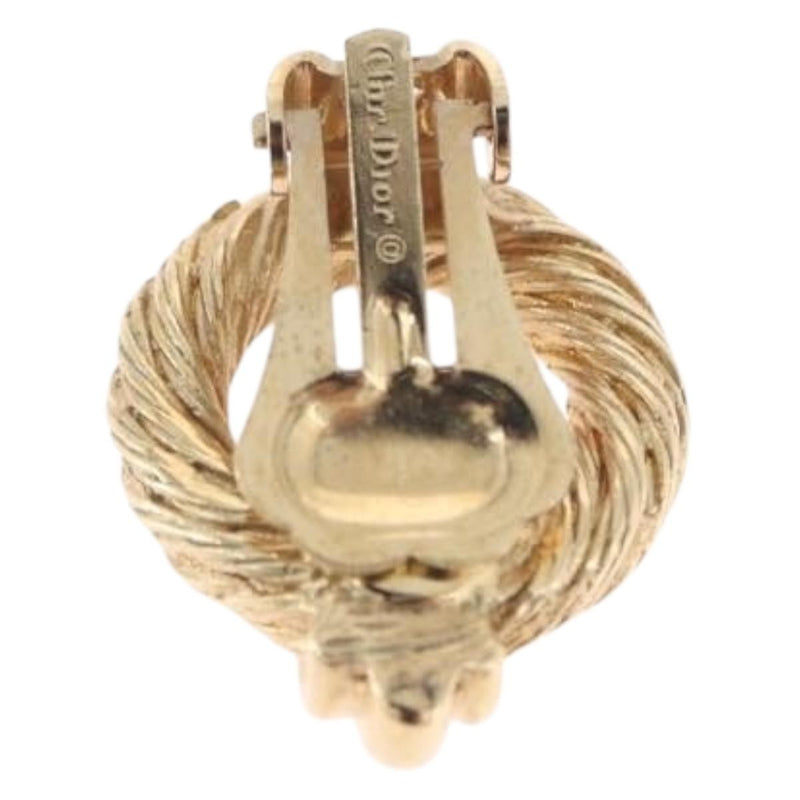 Christian Dior Vintage Clip-On Metal Gold Bijoux