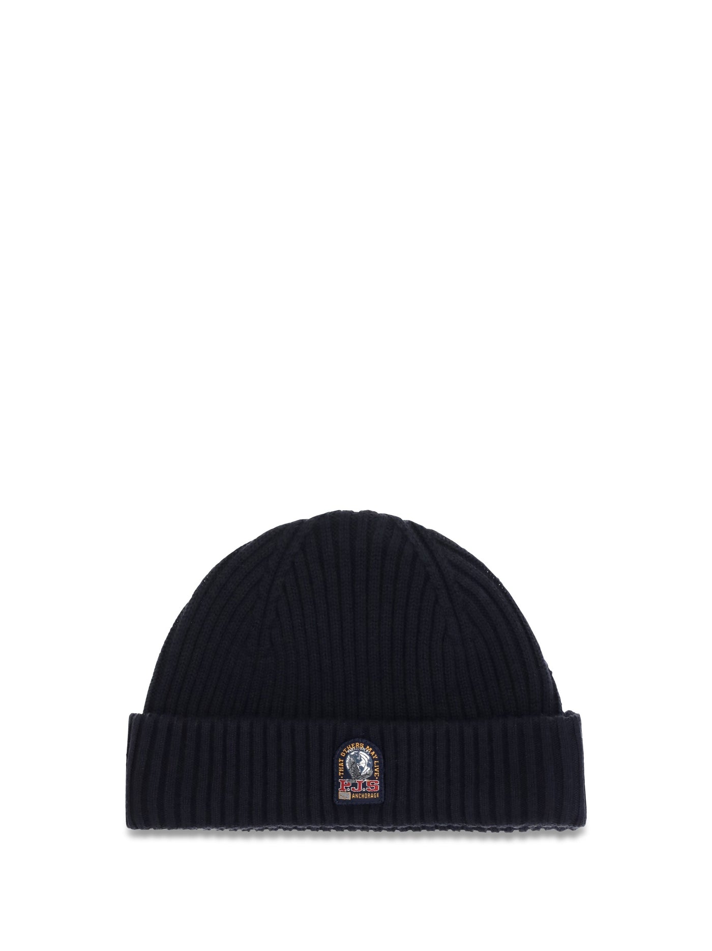Parajumpers 26wpahaha70pal Ribbed Knit Logo Beanie — Navy Beanies