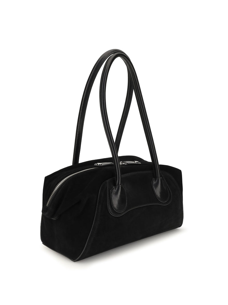 Vivienne Westwood Shirley Shoulder Bag — Black Calf Leather Bos Taurus