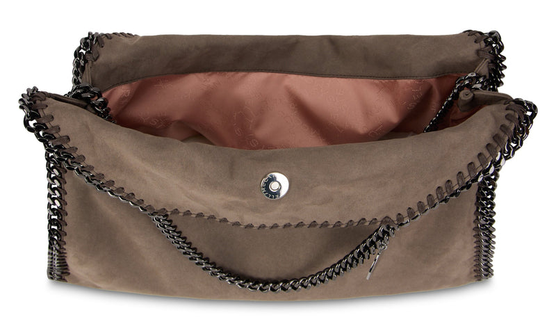 Stella Mccartney Chain-Trimmed Tote Bag — Taupe Polyester