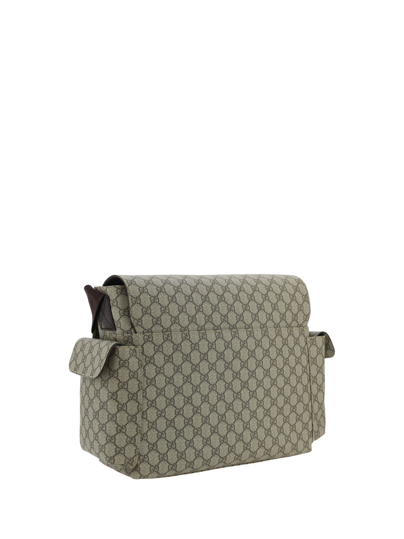 Gucci Gg Supreme Jacquard Shoulder Bag — Beige