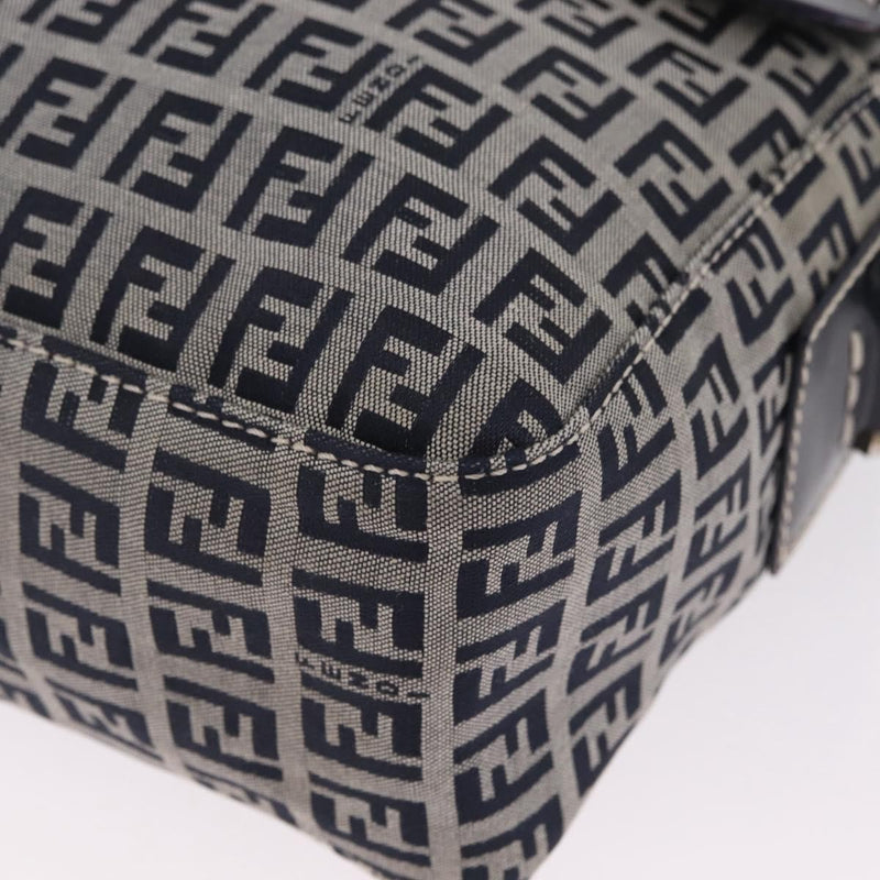 Fendi Shoulder Zucchino Canvas Navy Bag