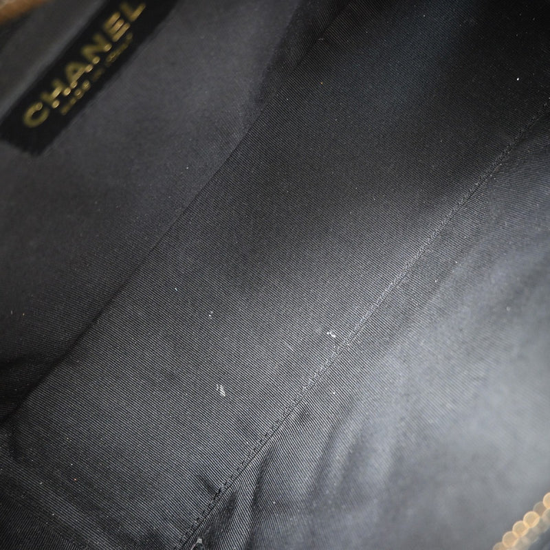 Chanel Timeless Cc Bowler Quilted Caviar Black Leather Bag