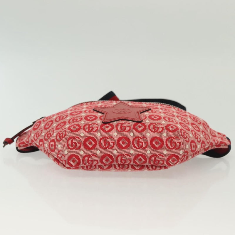 Gucci Childrens Belt Printed Gg Coated Canvas Red Bag