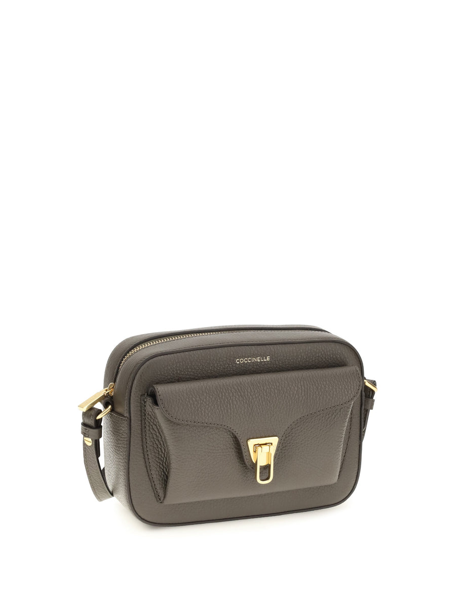 Coccinelle Shoulder Bag — Gray Calf Leather