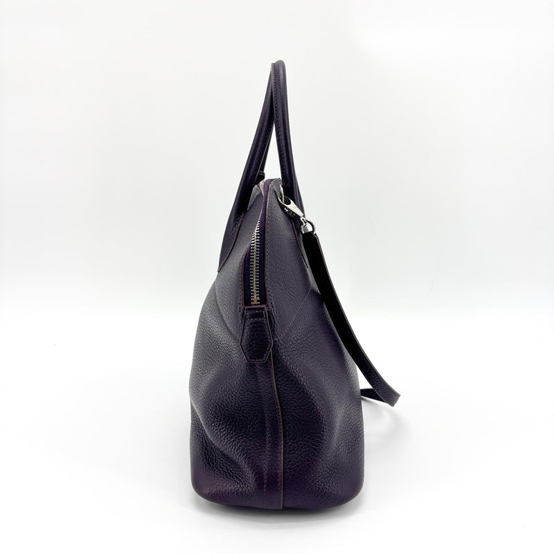 Hermes Bolide Clemence Purple Leather Bag