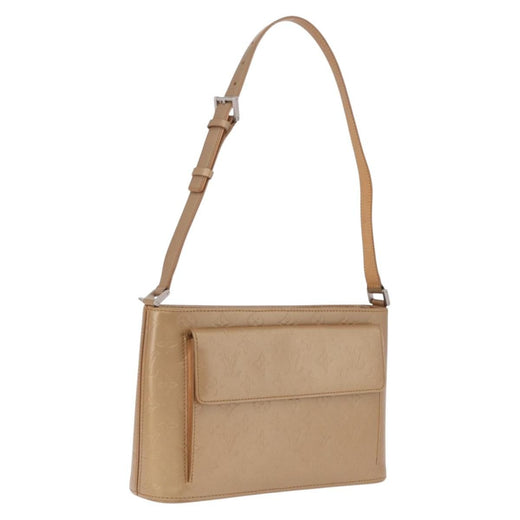 Louis Vuitton Mat Allston Monogram Vernis Beige Leather Bag