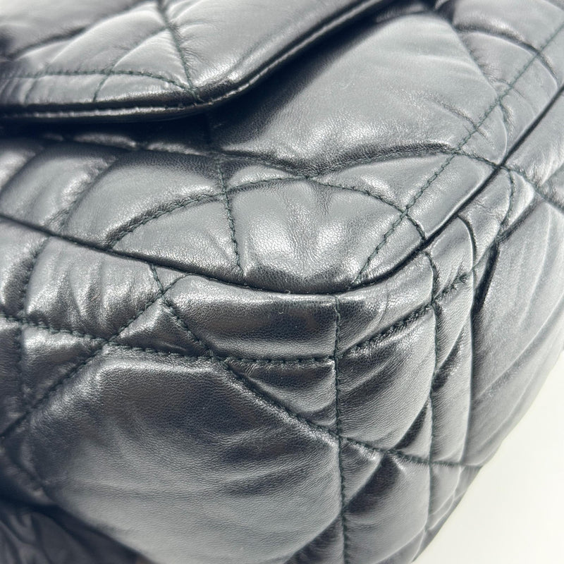 Christian Dior Milly La Foret Cannage Quilt Lambskin Black Leather Bag
