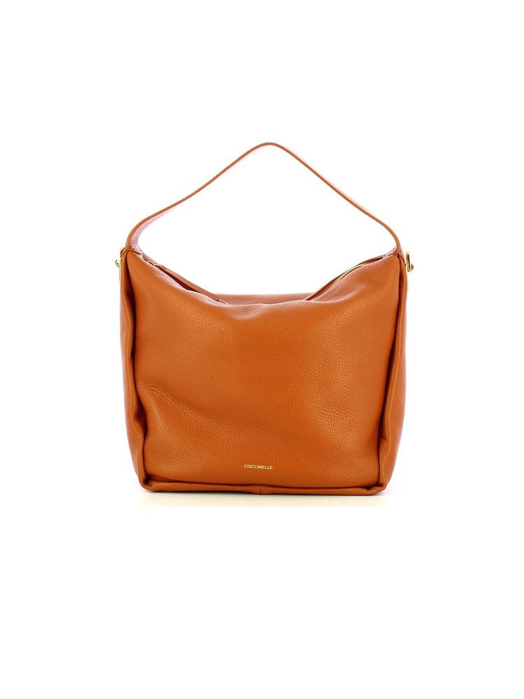 Coccinelle Oliver Shoulder Bag — Orange Cow Leather