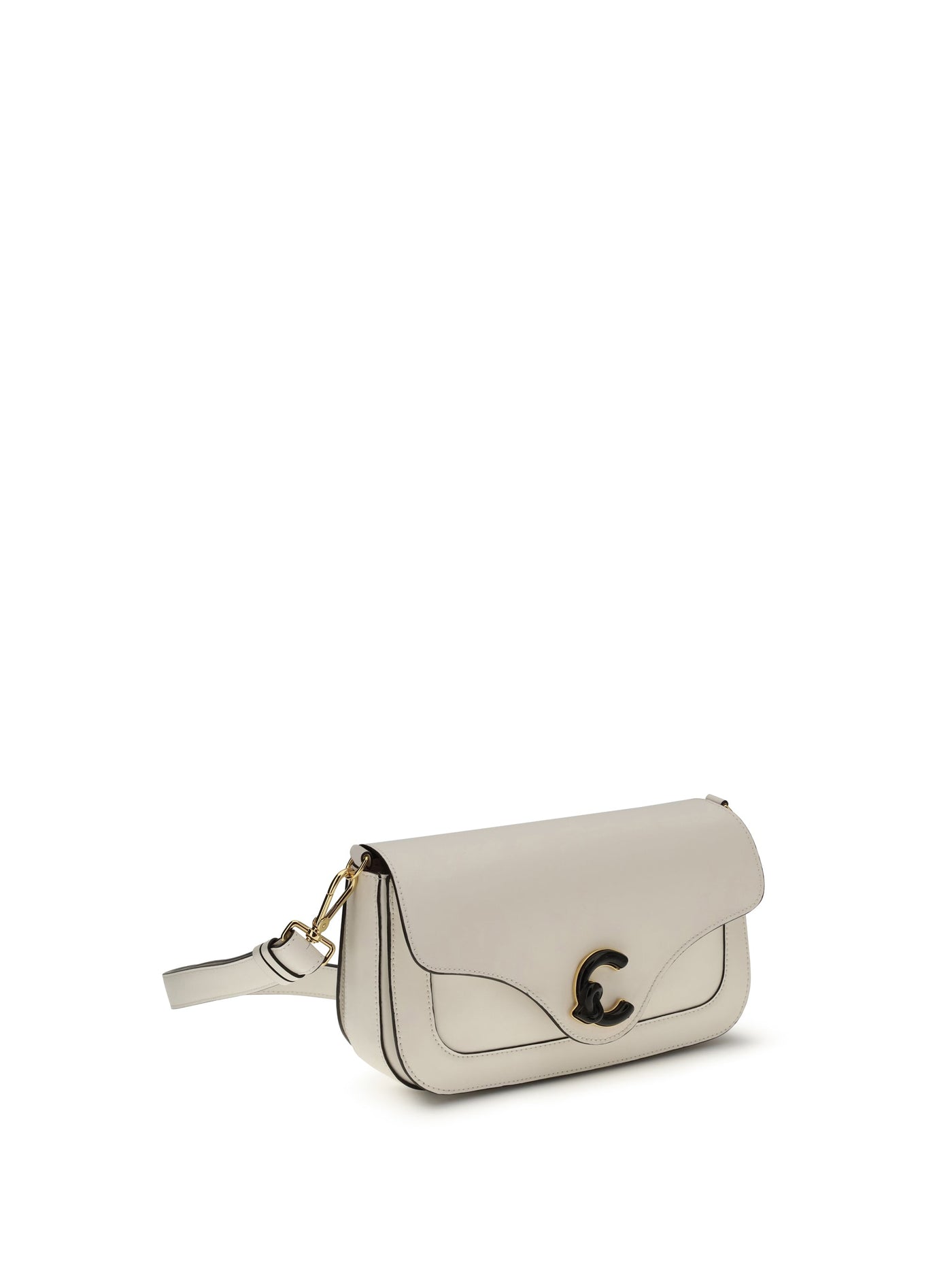 Coccinelle C-Me Shoulder Bag — Beige Calf Leather
