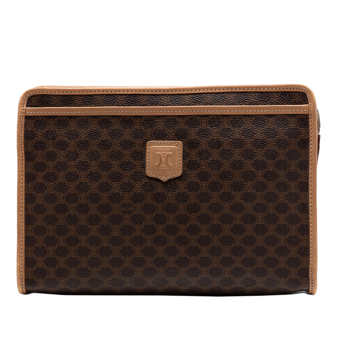 Macadam Coated Canvas Clutch - Image 1