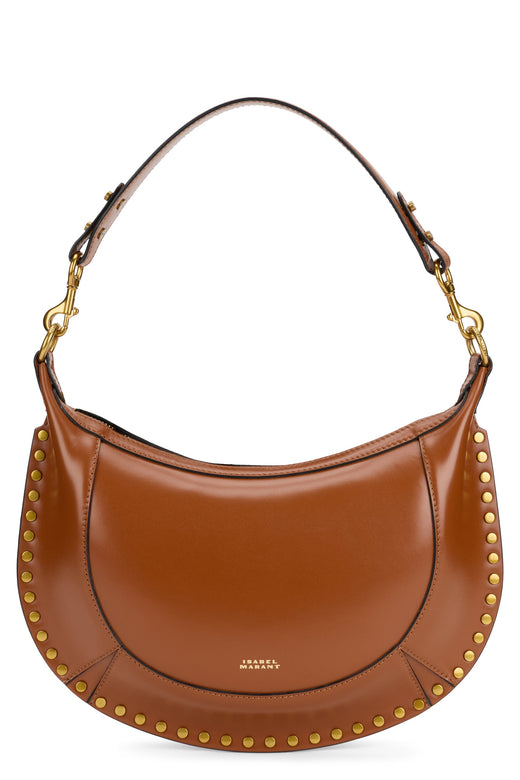 Isabel Marant Oskan Moon Shoulder Bag — Brown Calfskin
