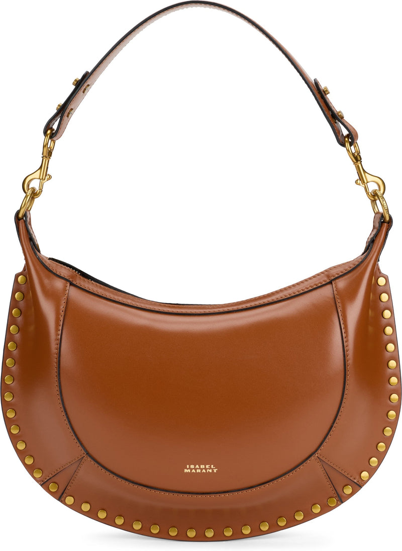 Isabel Marant Oskan Moon Shoulder Bag — Brown Calfskin