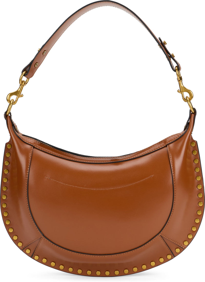 Isabel Marant Oskan Moon Shoulder Bag — Brown Calfskin