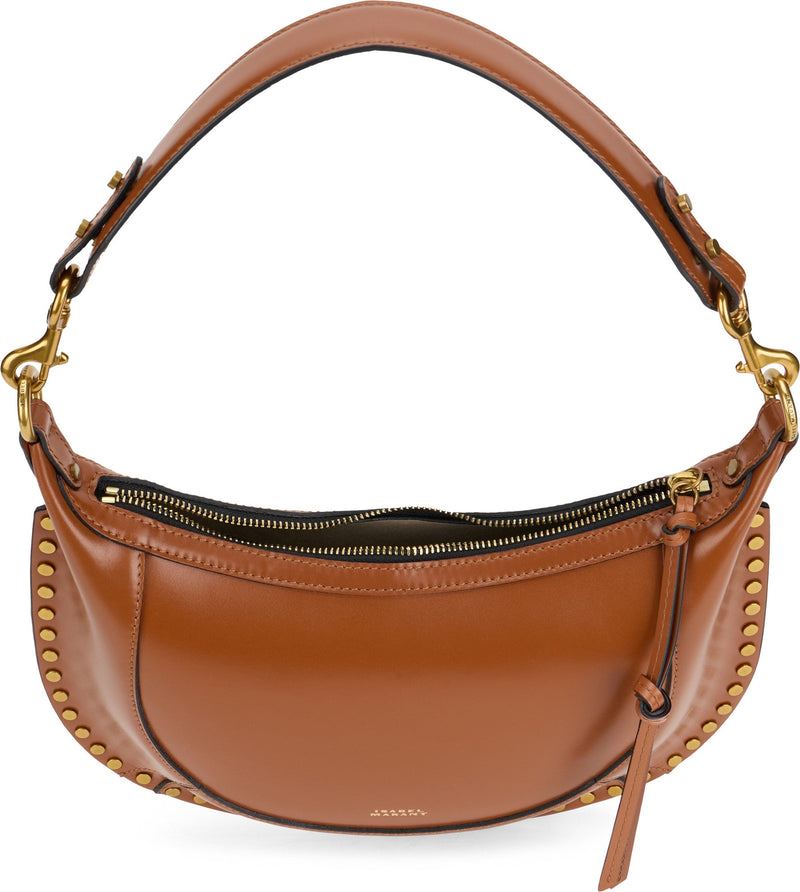 Isabel Marant Oskan Moon Shoulder Bag — Brown Calfskin