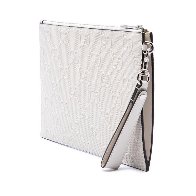 GG Embossed Perforated Calfskin Wristlet Clutch - Image 2