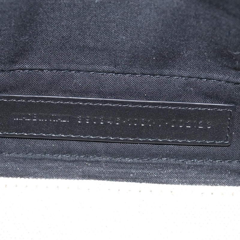 Balenciaga Navy Cabas Canvas With Leather White Bag