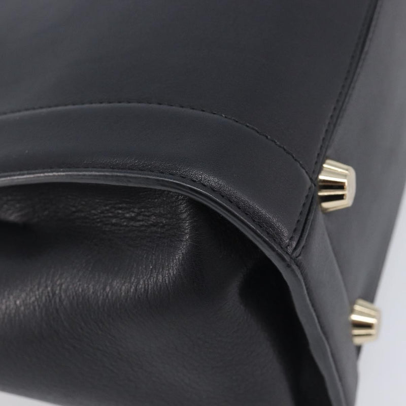 Salvatore Ferragamo Sofia Rainbow Saddle Leather Black Bag