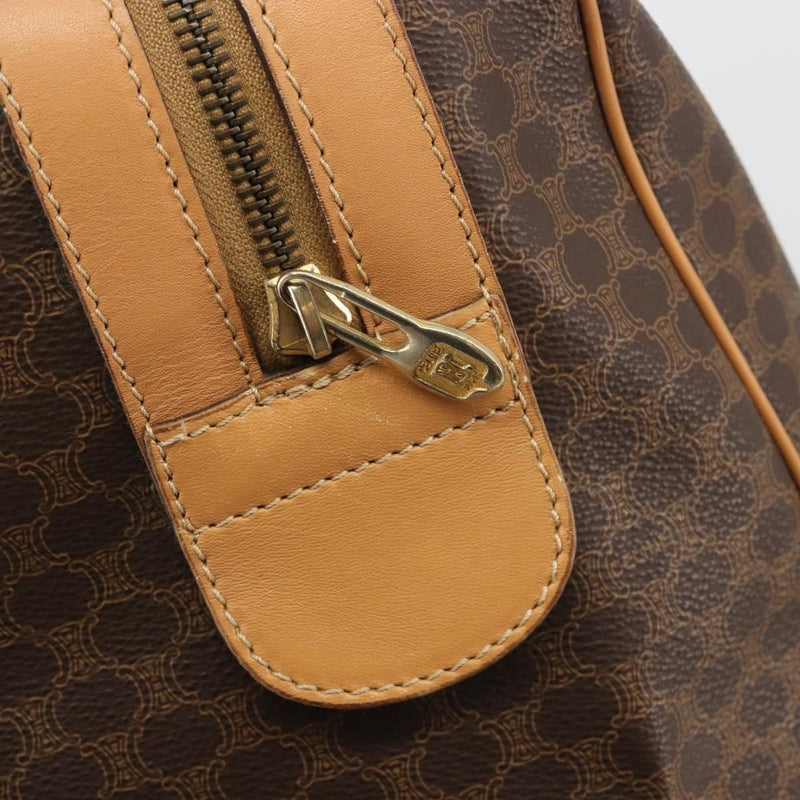 Celine Boston C Macadam Canvas Brown Bag
