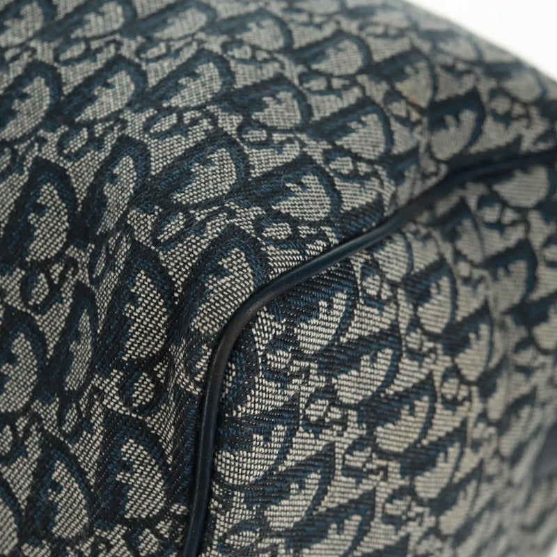 Christian Dior Vintage Trotter Boston Diorissimo Canvas Navy Bag