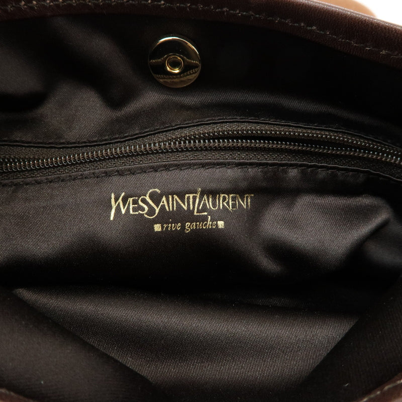 Saint Laurent Kahara Cassandra Canvas Brown Bag