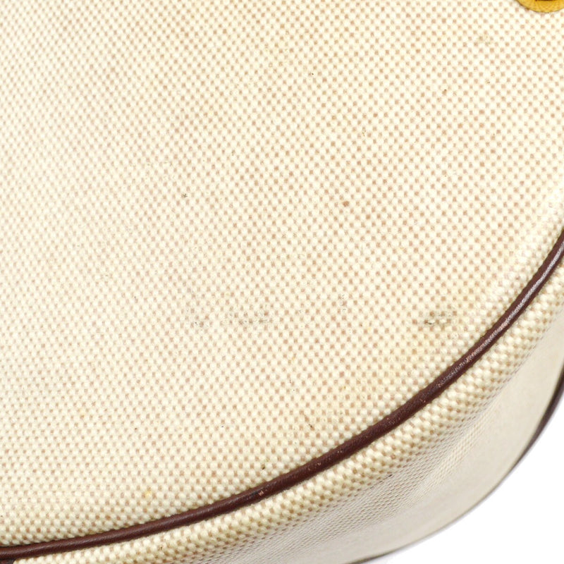 Hermes Acapulco Vanity Toile With Leather Beige Canvas Bag