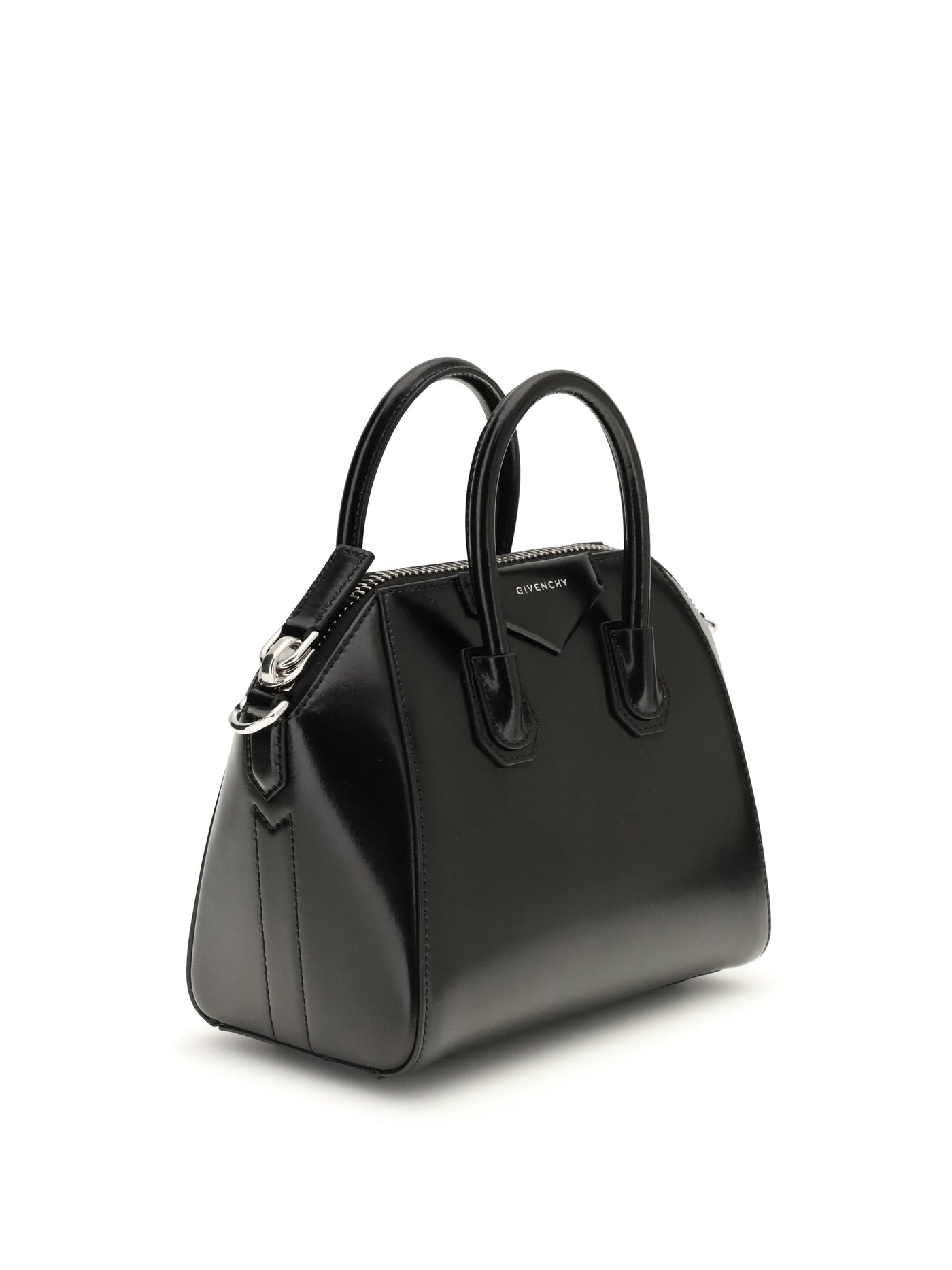 Givenchy Antigona Mini Top Handle Bag — Black Calf Leather