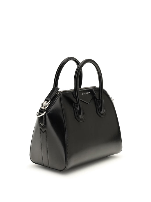 Givenchy Antigona Mini Top Handle Bag — Black Calf Leather
