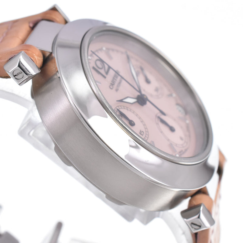 Cartier Pasha C Automatic Leather And Steel Watches