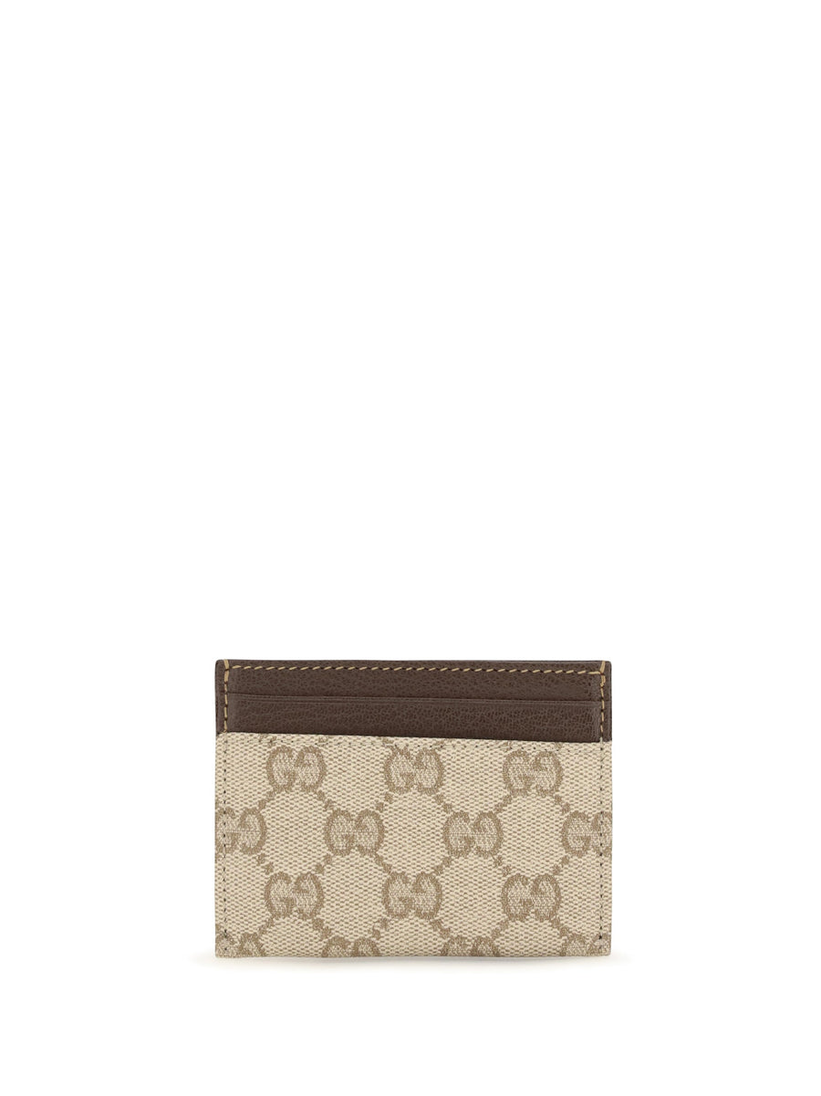 Gucci Essence Card Case — Beige Cotton; Linen; Polyurethane Cases