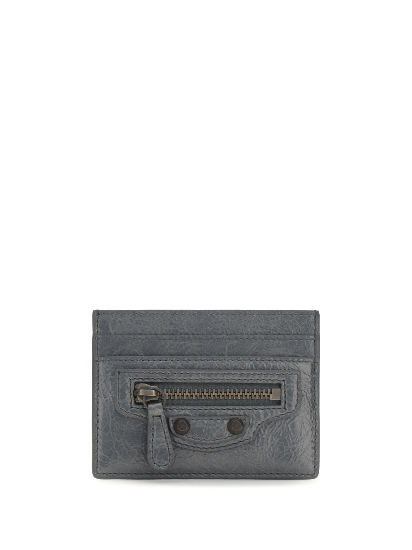 Balenciaga Le City Card Case — Gray Lamb Ovis Aries Wallet