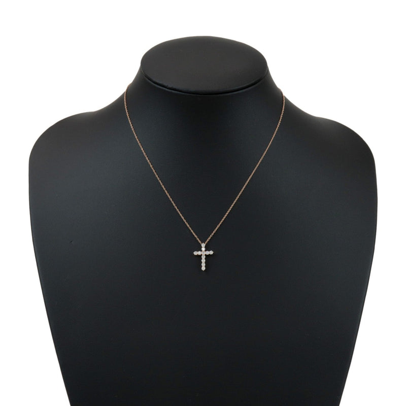 Tiffany & Co. Cross Pendant 18k Rose Gold With Diamonds Pink_gold Bijoux