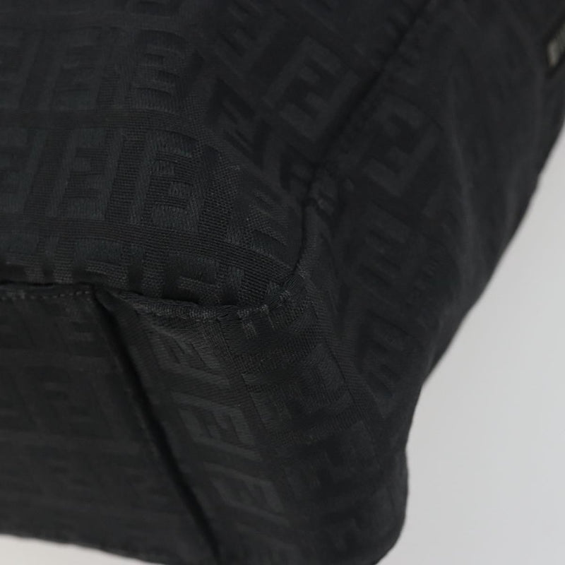 Fendi Shoulder Zucchino Canvas Black Bag