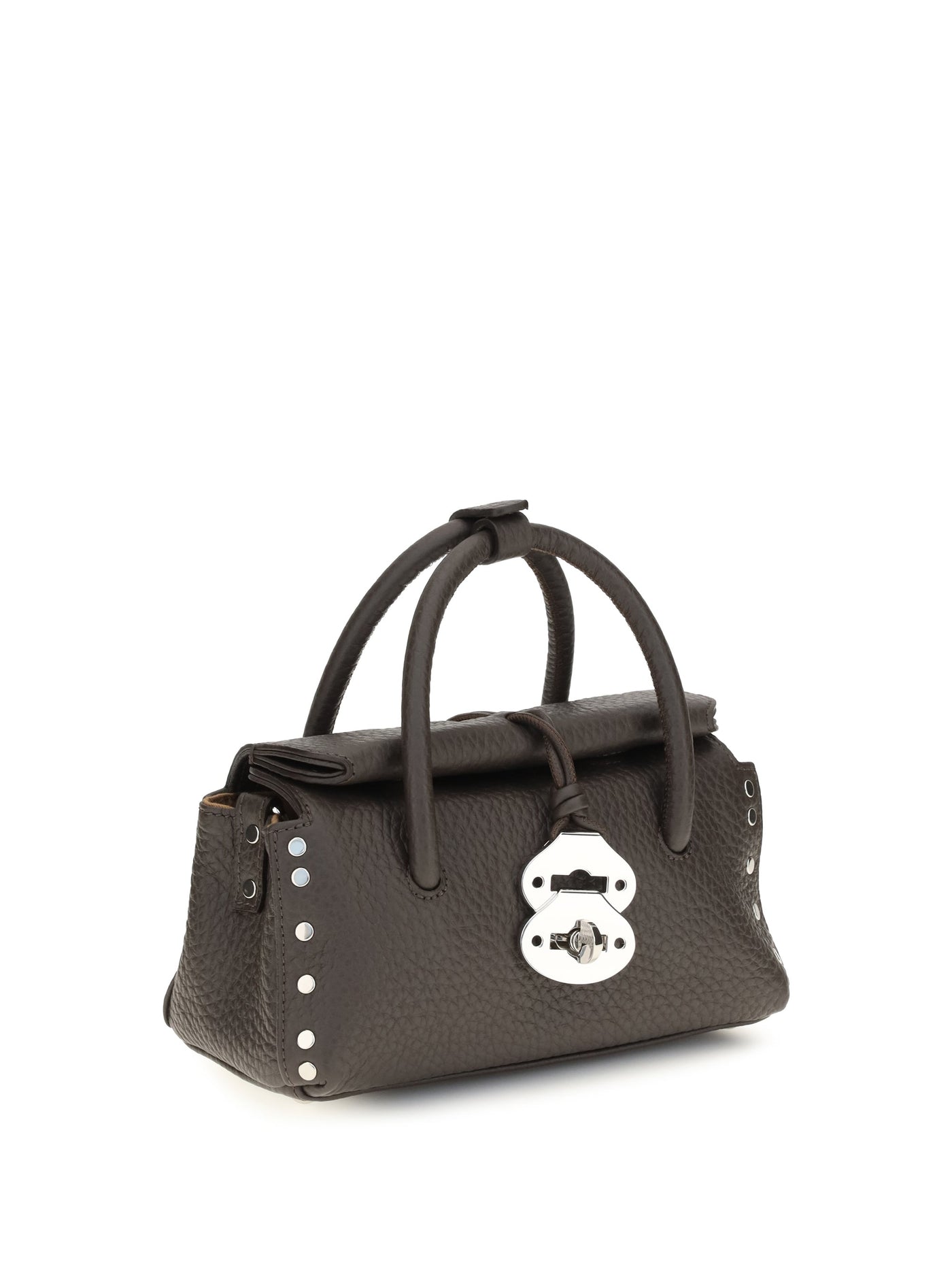 Zanellato Dotta Centauro Baby Top Handle Bag — Brown Calf Leather