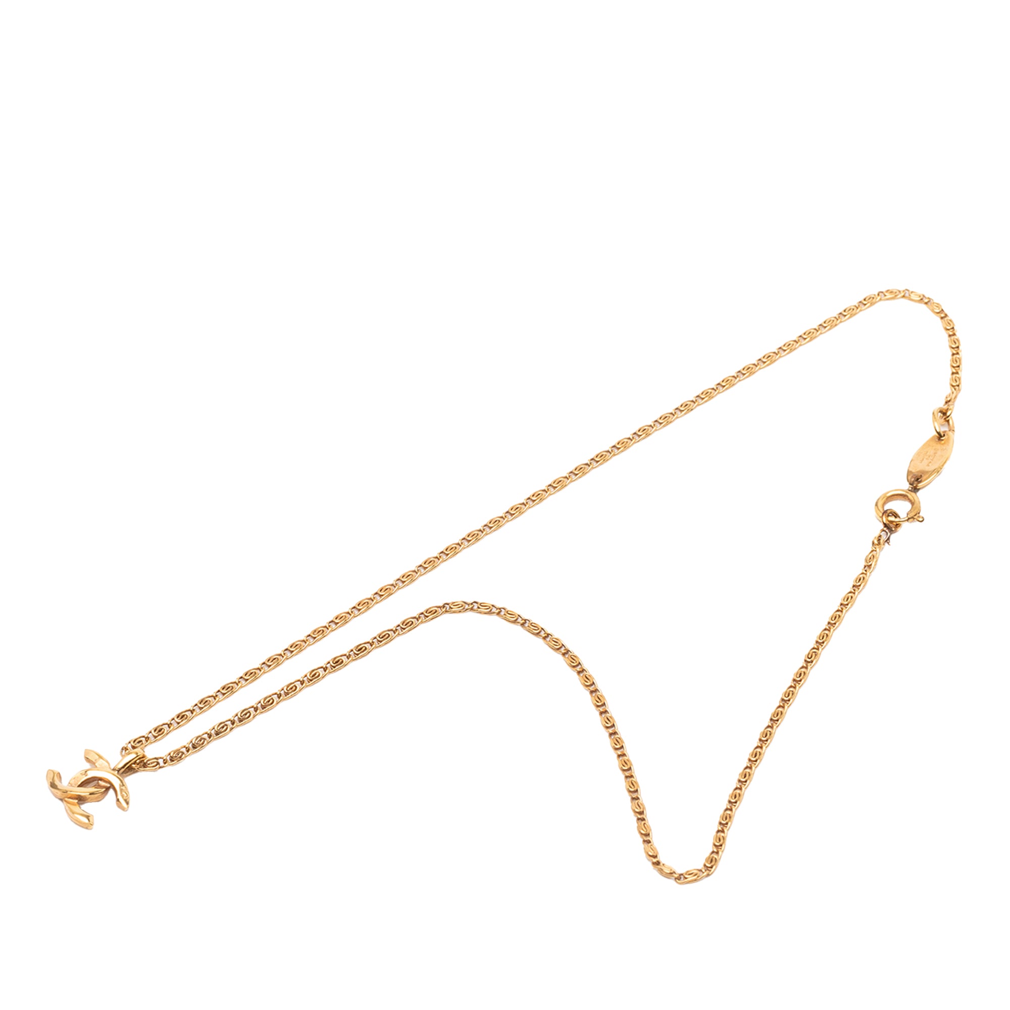 CC Gold Plated Pendant Necklace - Image 1