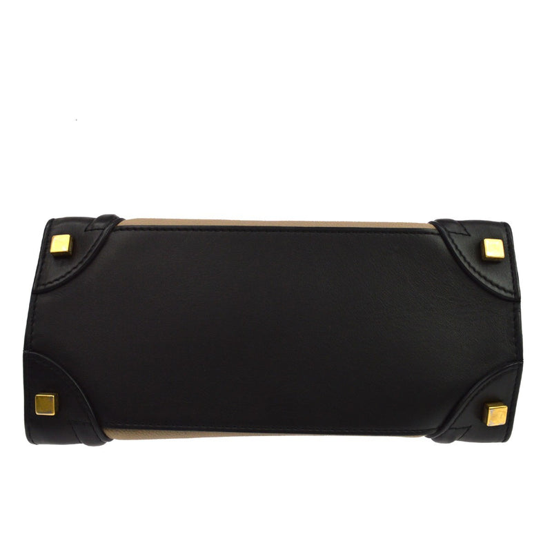 Celine Tricolor Luggage Leather Beige Bag
