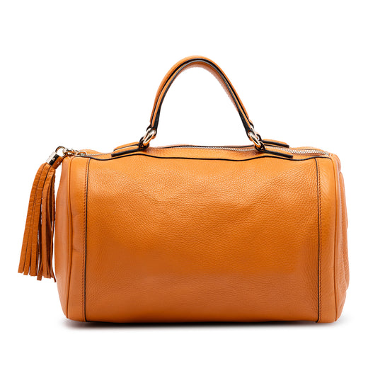 Medium Pebbled Calfskin Soho Boston Bag - Image 1