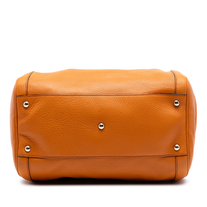 Medium Pebbled Calfskin Soho Boston Bag - Image 3