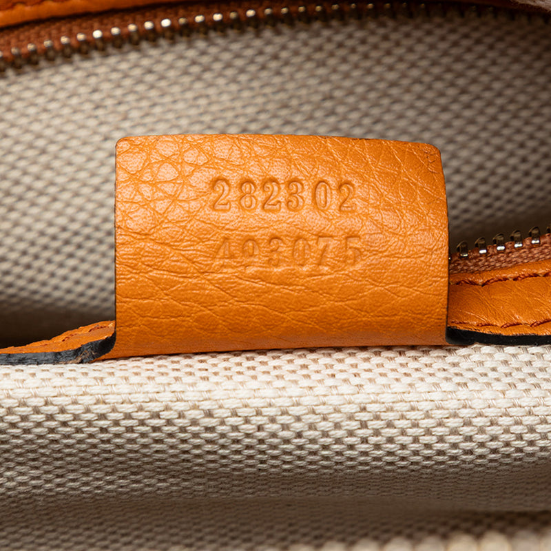Medium Pebbled Calfskin Soho Boston Bag - Image 6