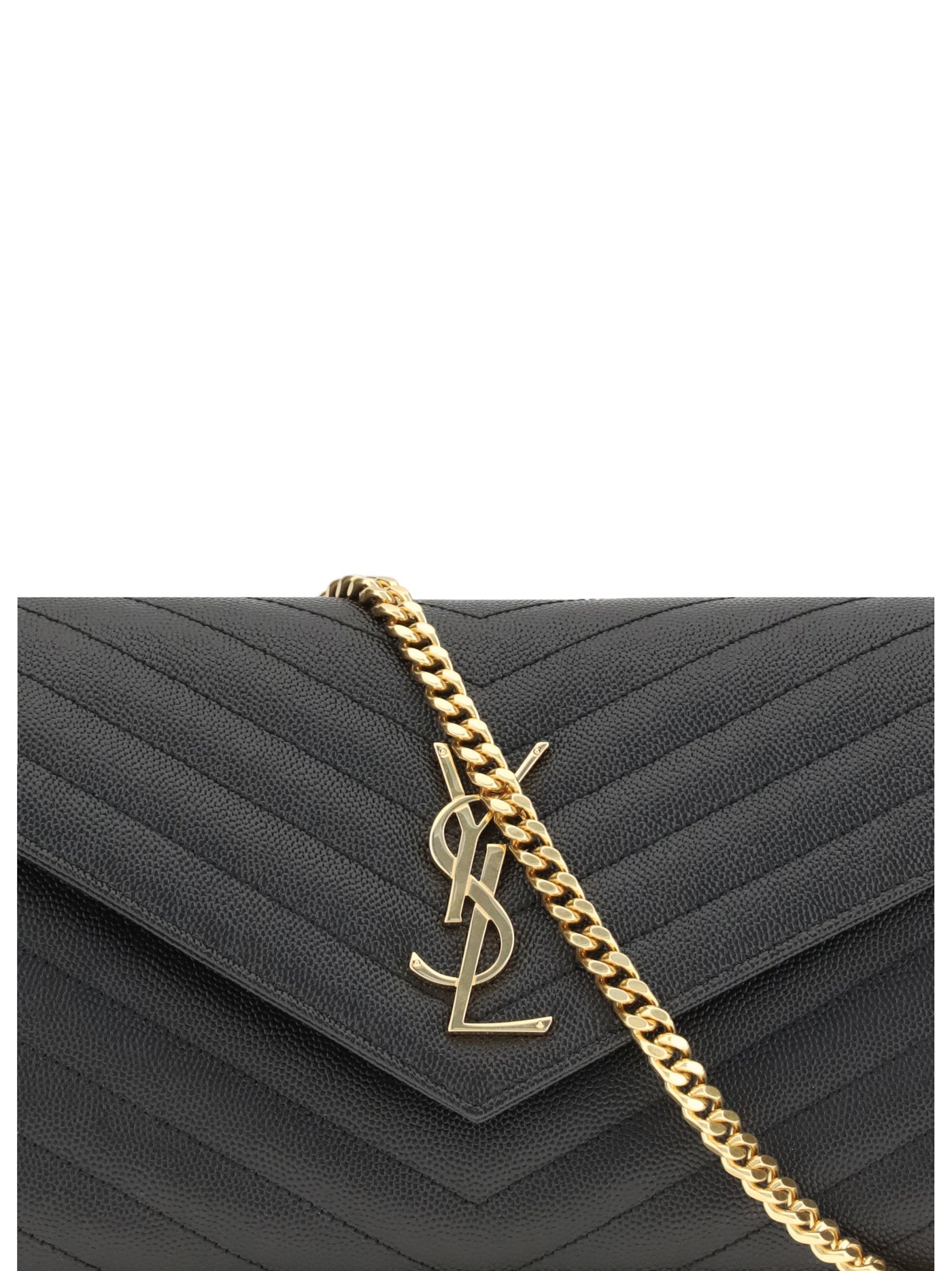 Saint Laurent Shoulder Bag — Black Calfskin