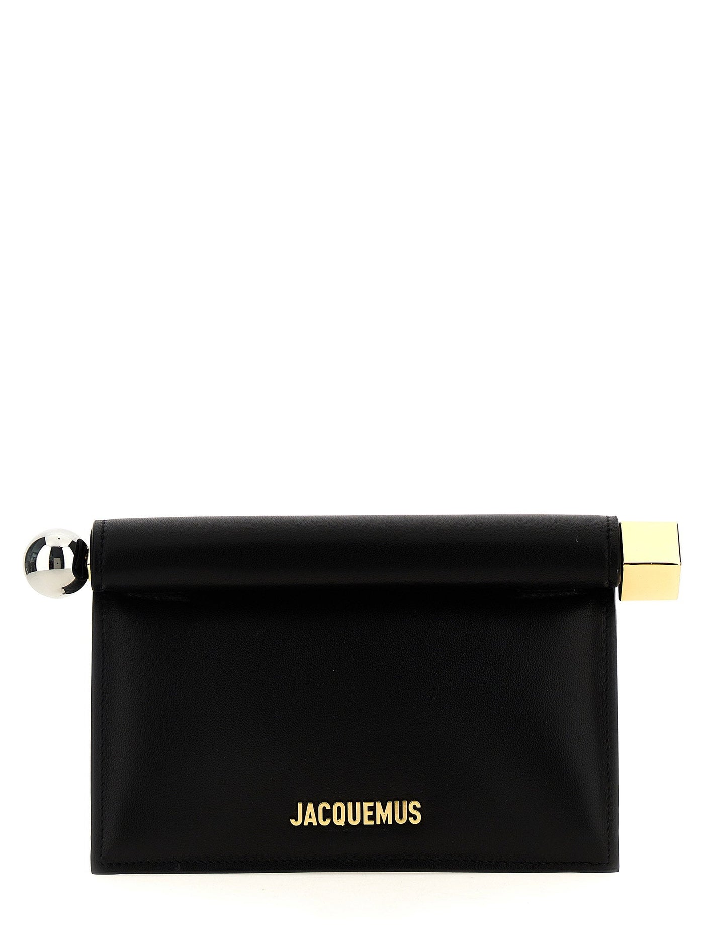 Jacquemus Nappa Leather Clutch — Black
